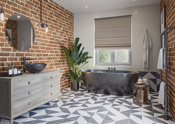 Faye, Dusky Brown - Motorised Roman Blind - Image 6